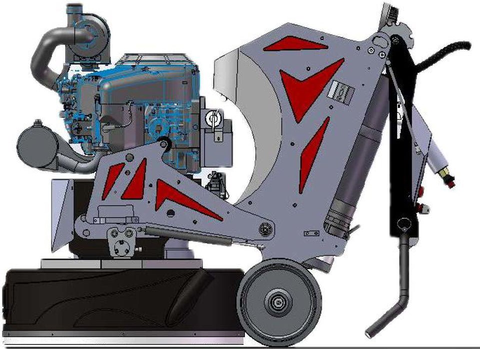 27" PROPANE PLANETARY CONCRETE GRINDER ( 3 Heads ) - Hightech-Grinding Canada