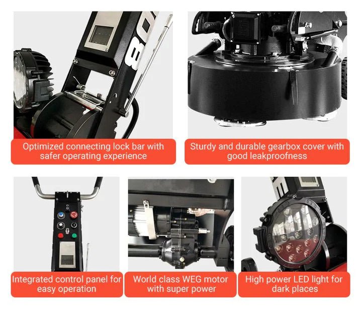 32" SELF PROPELLED PLANETARY CONCRETE GRINDER ( 4 Heads ) - Hightech-Grinding Canada