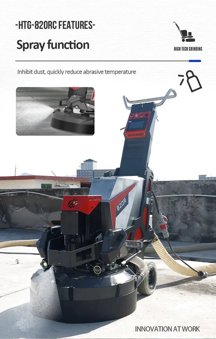 33" Planetary 4 Heads Remote Control Concrete Grinder - Hightech-Grinding Canada