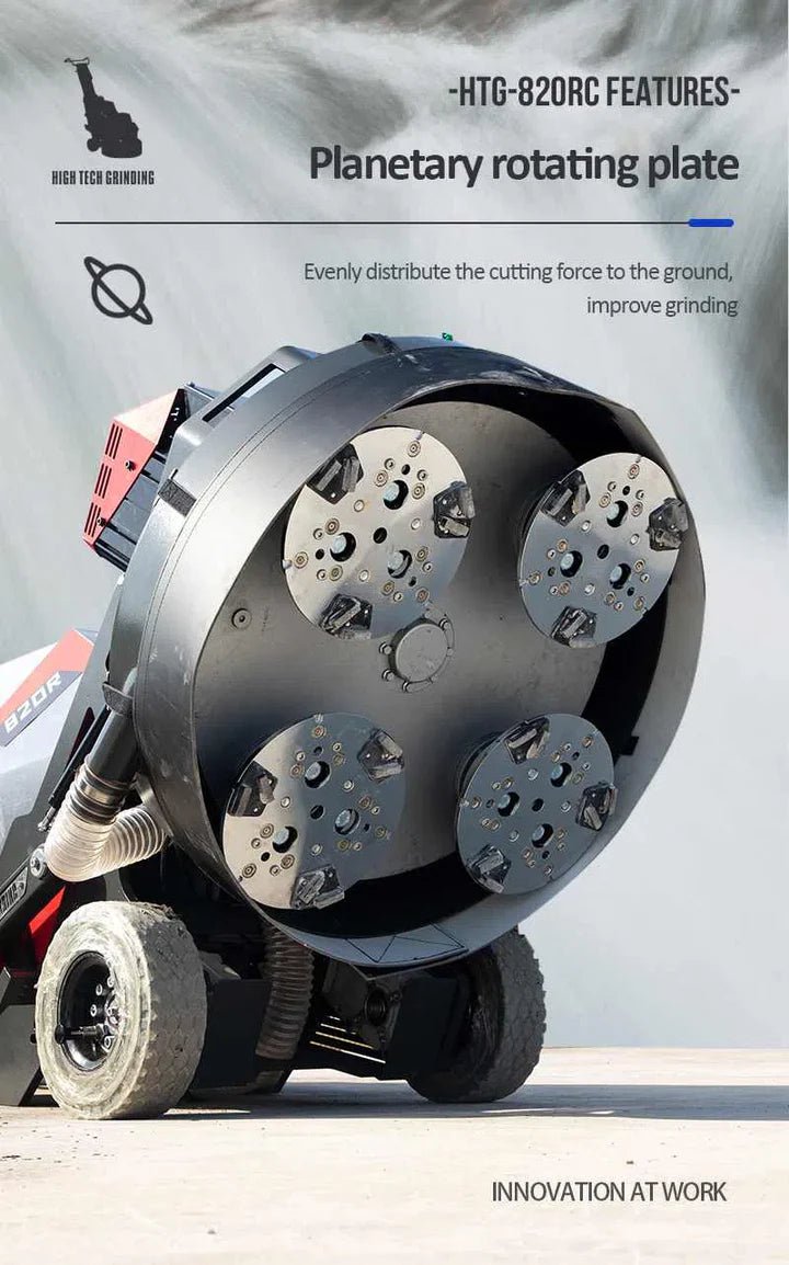 33" Planetary 4 Heads Remote Control Concrete Grinder - Hightech-Grinding Canada